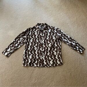 Versona Brown & White Blouse